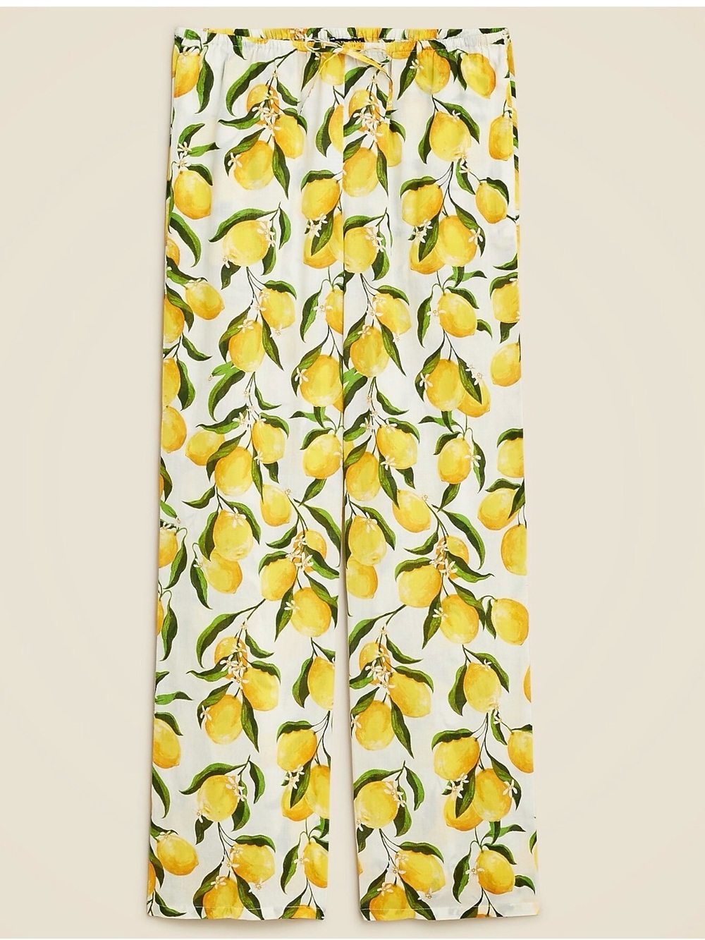 J. Crew Lemon Print Beach Coverup Pant
